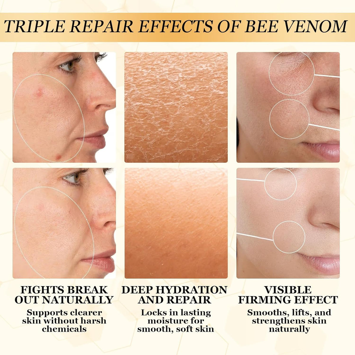 Bee Venom Cream Stick, 2 Pack Bee Venom Firming Stick Laugh Lines and anti Wrinkle, Firming Serum Stick for Face Lift and Neck Visibly Tighten, Reduces Blemishes