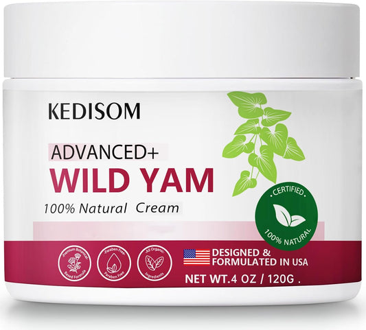 Wild Yam Cream for Skin Rejuvenation - Natural Formula with Wild Yam Root, Organic Wild Yam Cream for Softens and Moisturizes - Fast Absorbing, Non-Greasy, 4Oz